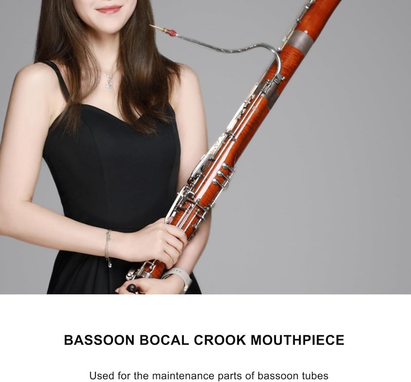 Walmine Silver Length 21.5cm Bassoon Bocal Crook Bassoon Mouthpiece Instrument Accessories - Image 5